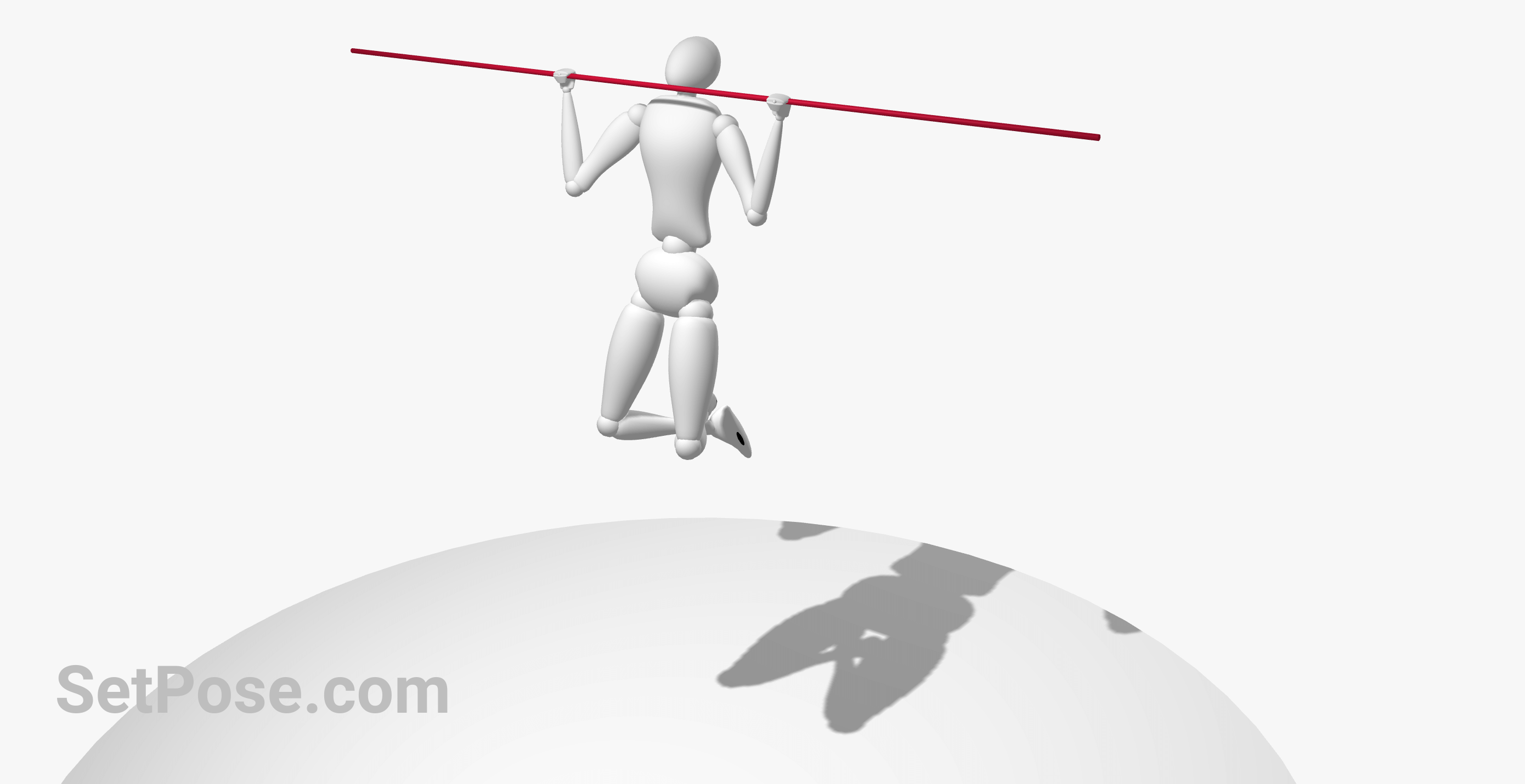 Pull-up action pose reference image