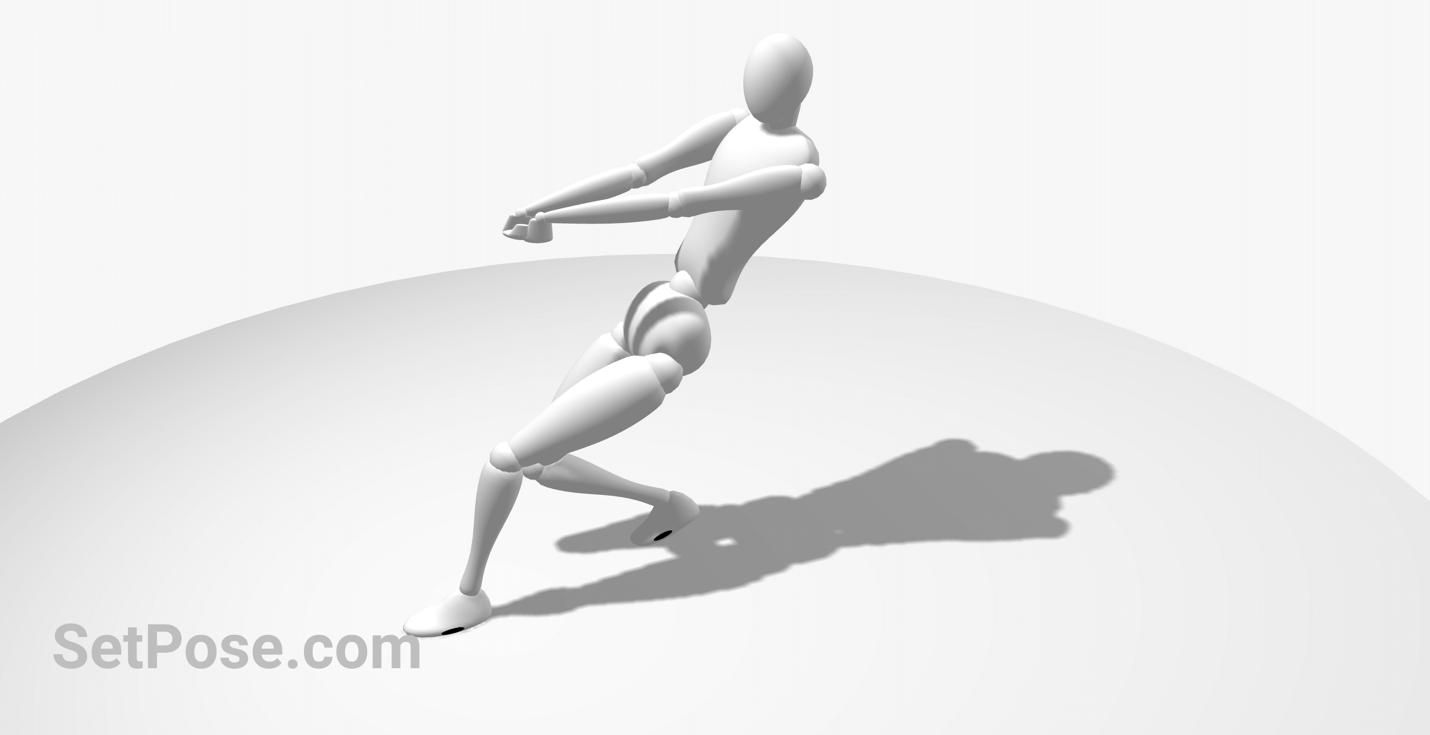 Pulling action pose reference image