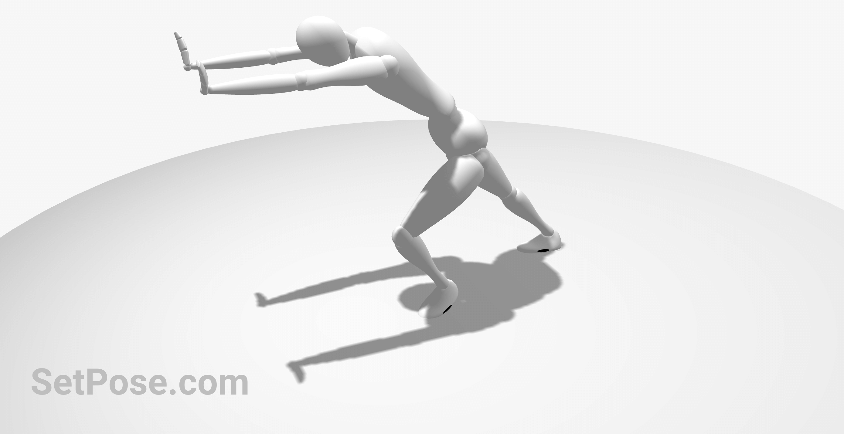 Pushing action pose reference image