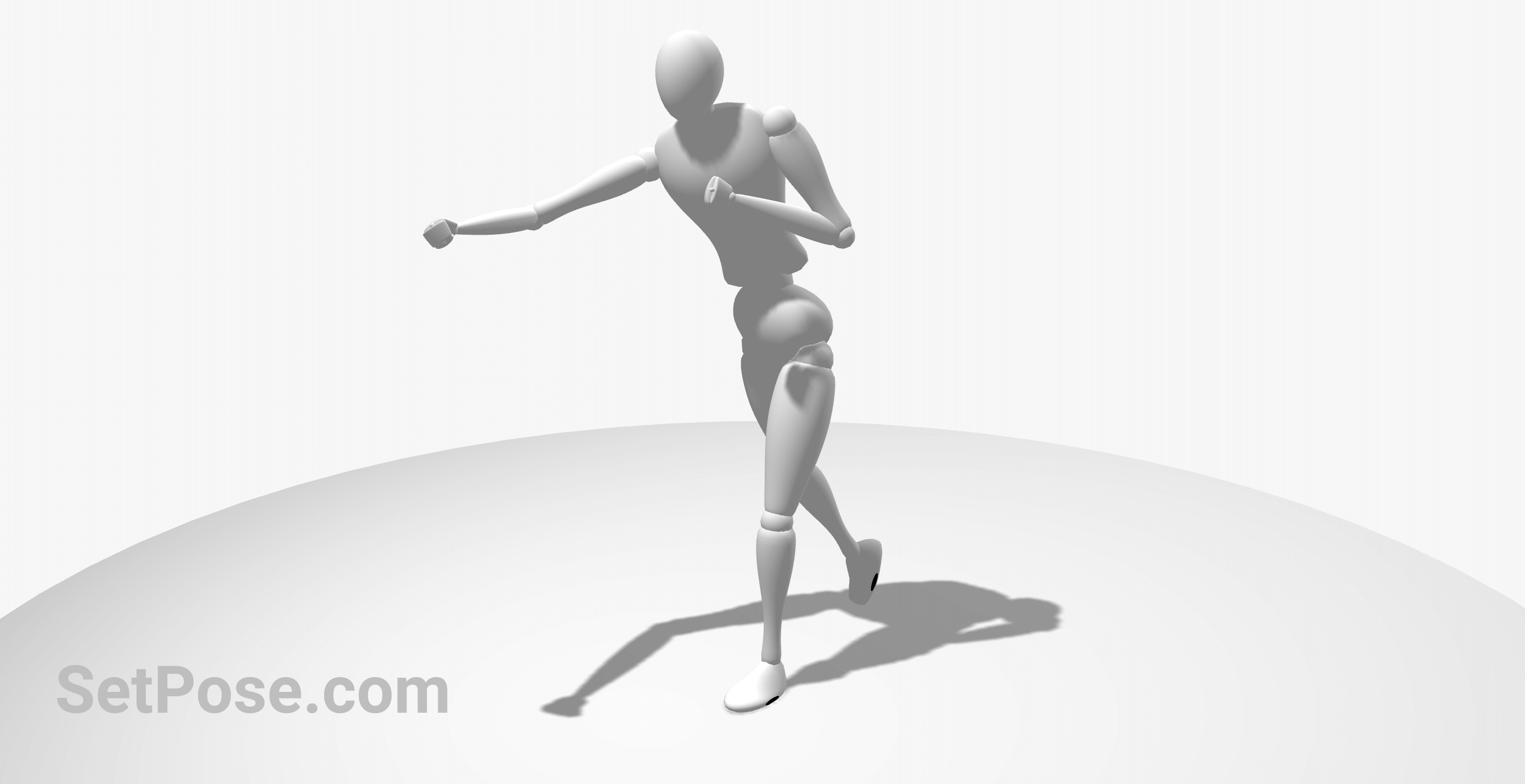 Right hook action pose reference image