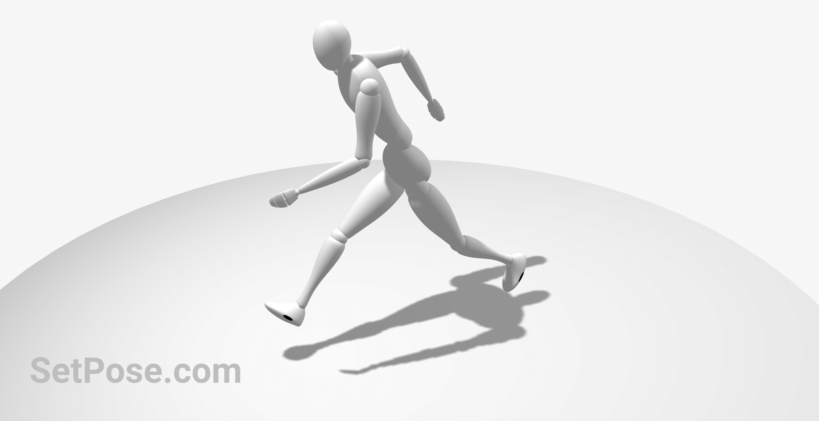 Running action pose reference image